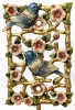 Lovely New Gold Tone & Enamel Jeweled Birds & Flowers Fall Hook w Mounting Hardware | 3.15" x 7.2" Long - 2