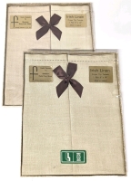 2 Pairs Vintage (New Old Stock) Irish Linen Fingertip Towels in Original Packaging | 9" x 14"