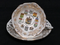 Vintage Paragon Teacup & Saucer Canada Coat of Arms & Emblems