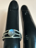 Three Size 6 Sterling Rings With Stones - 2