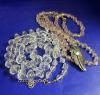 Ash Rose Double Syrand faceted Beads with Feather Detail 15 -22’’ Pools of Light Style Acrylic Necklace - 5