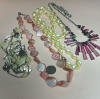 Enamel MOP Carved Necklaces and Fab Cuff Bracelet - 6