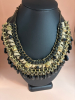 Statement ZARA Wide Clloar Necklace Rhinestone Feather + Pearl with Mesh Link Necklace - 5