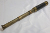 Vintage Brass Telescope with Leather Handle . Measures 15.5" long open & closed . No Makers Mark - 2