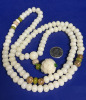 White Jade Bodhi Seed 108 Mantra Bead Necklace - 4