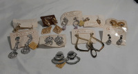 10 Pair of D'Orlan Silver and Gold Tone Earrings