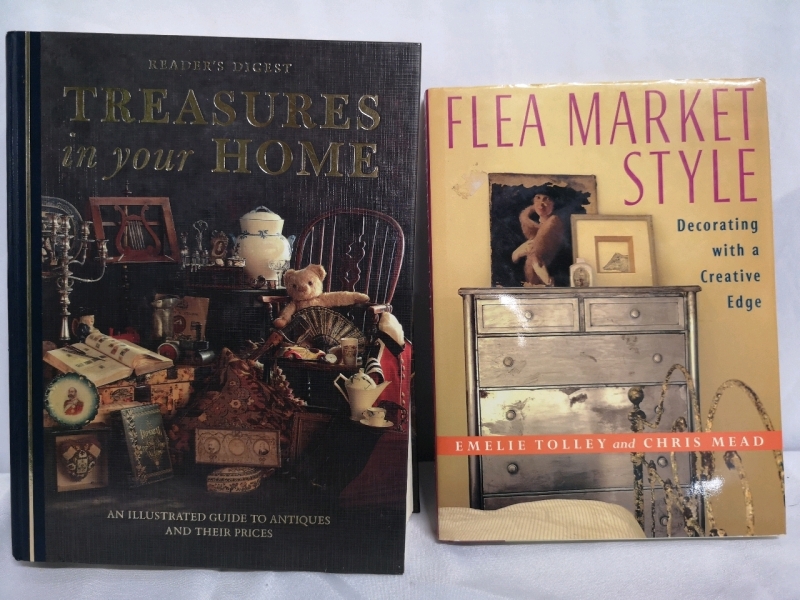 2 Vintage Hardcover Books Reader's Digest Treasures in Your Home & Flea Market Style