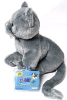 New Ganz WEBKINZ Plush Charcoal Cat (HM152) with Sealed Secret Code | 7" Tall - 2