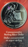 Vintage 1997 Commemorative Team Canada Sterling Silver Dollar and Collector Pin Set From The Royal Canadian Mint.