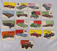 17 Vintage Topps World on Wheels Cards. (1954)