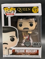 New Funko Pop! Rocks Queen #97 Freddie Mercury Vinyl Figure | Diamond Collection &bull; FYE Exclusive