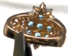 Brilliant Stamped 915 Sterling, Topaz Open Back & CZ Cluster Ring Size 8 - 5