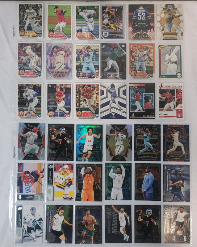 Multi-Sport Trading Card Singles . Hockey , Baseball Women's Basketball , Basketball , Football . 36 Cards