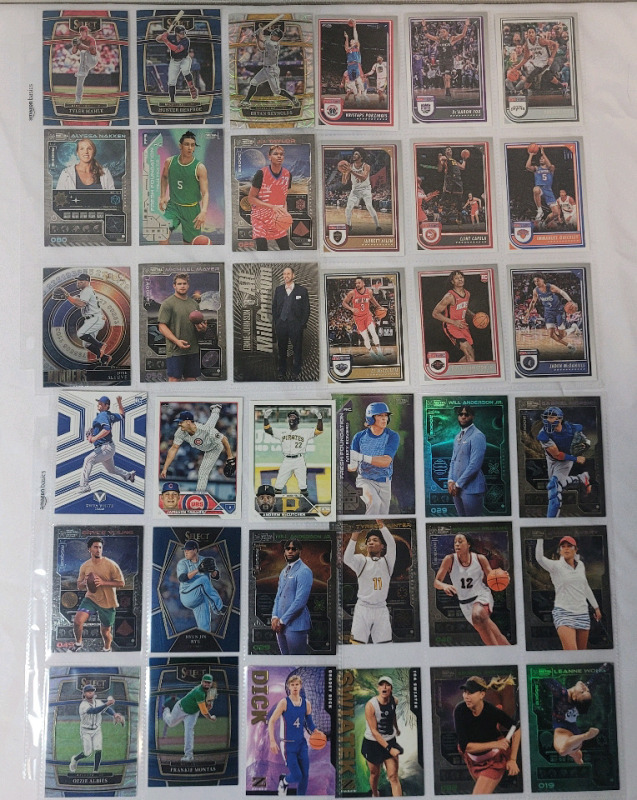 Multi-Sport Trading Card Singles . Baseball , Women's Golf , Basketball , Football , Women's Tennis . 36 Cards