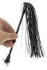 [Adults Only] Faux Leather Flogger with Red Wrapped Handle, Rubber Flogger with Feather Tickler & Rubber Flogger with Incomplete Feather Tickler | 14" - 21" Long - 4