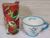 Starbucks Holiday Coffee Cup & Teavana Travel Mug w/Lid .