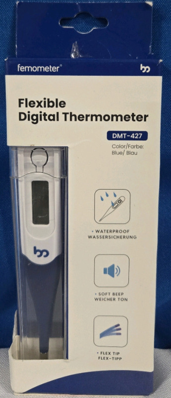 New Boxed | Femometer Flexible Digital Thermometer | Model # DMT-427