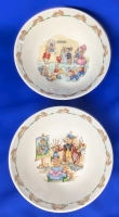 2 Vintage Royal Doulton Fine Bone China Bunnykins Nursery Bowls | 5.8" Diameter x 1.75" Tall