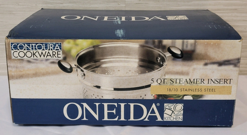 Oneida 5qt. Steamer Insert , 18/10 Stainless Steel . Never Removed from Box