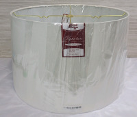 New - Royal Designs Premium Hard Back Lamp Shade , White . Measures 17" diameter & 11.5" tall