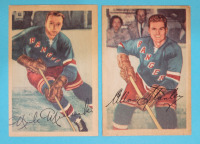 1953 - 54 Parkhurst NHL Hockey New York Rangers Trading Cards . #62 Nick Mickoski & # 64 Allan Stanley . See Photos for Condition