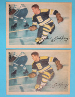 1953 - 54 Parkhurst NHL Hockey Boston Bruins Trading Cards . #95 Warren Godfrey , Two (2) Cards . See Photos for Condition