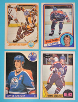 1982 - 87 O Pee Chee NHL Hockey Wayne Gretzky Trading Cards . Four (4) Trading Cards