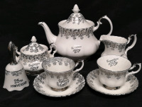 Vintage Royal Albert Tea Set "25th Anniversary" Made in England + Bell Made in Japan