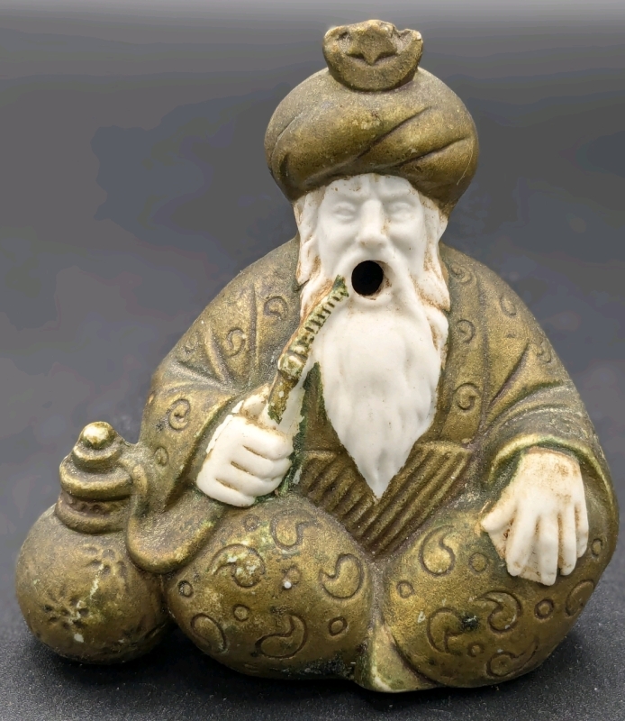 Early 20th Century Japanese Porcelain Incense Burner-Smoker Figurine | 3.5" Tall