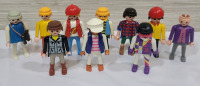 Playmobil Action Figures , Ten (10) Action Figures . Measures 2 7/8" tall