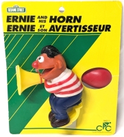 Vintage 1992 Sesame Street ERNIE and his HORN Bicycle Horn | 5" Tall | Still Honks!