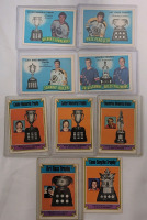 1971 & 1974 O Pee Chee NHL Hockey Trophy Winners Trading Cards , Nine (9) Trading Cards .