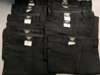 10 New Tactical Force sz 38 Men's Black Twill Work Pants FIT SMALL