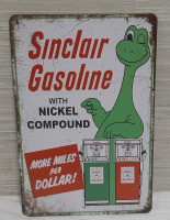 New Sinclair Gasoline Metal Sign - 12" X 8"