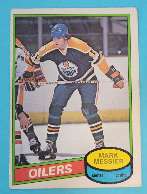 1980 - 81 O Pee Chee NHL Hockey #289 Mark Messier Rookie Trading Card . See Photos for Condition , Some loss to paper on back