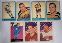 1960s Parkhurst & Topps NHL Trading Card Singles . Seven (7) Trading Cards .