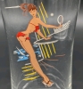 4 Vintage MCM Gold Rimmed Bathing Bikini Beauties Pin-Up Girl Cocktail Glasses | 3.5" Diameter x 6.5" Tall - 4