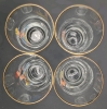 4 Vintage MCM Gold Rimmed Bathing Bikini Beauties Pin-Up Girl Cocktail Glasses | 3.5" Diameter x 6.5" Tall - 5