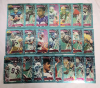 1995 Topps Finest NFL Football Jumbo Trading Card Set , #1 - #22 . Complete Set , each card measures 4"×5 5/8"