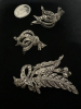BIRKS Marcasite Sterling Brooch and Earrings - 2