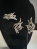 BIRKS Marcasite Sterling Brooch and Earrings - 3