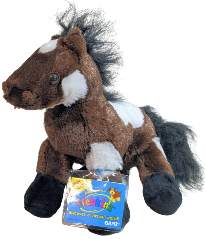 New Ganz WEBKINZ Plush Pinto (HM147) with Sealed Secret Code | 8" Tall