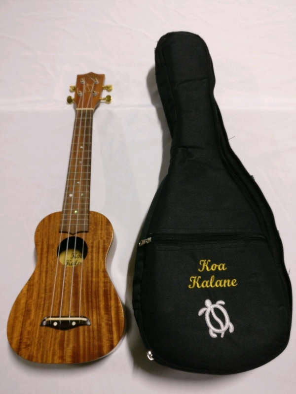 Koa Kalane Ukulele with Padded Case