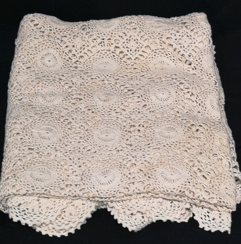 Lovely Hand Crocheted Blanket 70 by 60"