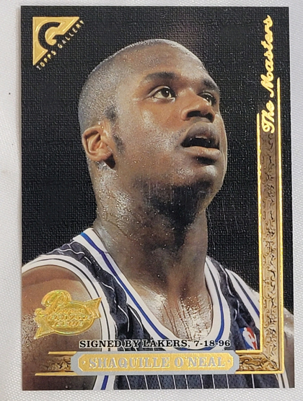 1996 - 97 Topps Gallery The Masters Players Private Issue #1 Shaquille O'Neil Trading Card . See Photos for Condition