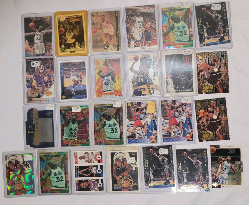 Shaquille O'Neal 1990s NBA Basketball Base Trading Cards , 26 Trading Cards