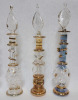 Egyptian Hand-Blown Perfume Bottles , Set of 5 . Measures 5.5" tall - 2