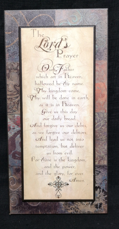 Home Decor Lord's Prayer Wall Hanging - 8 by 16"