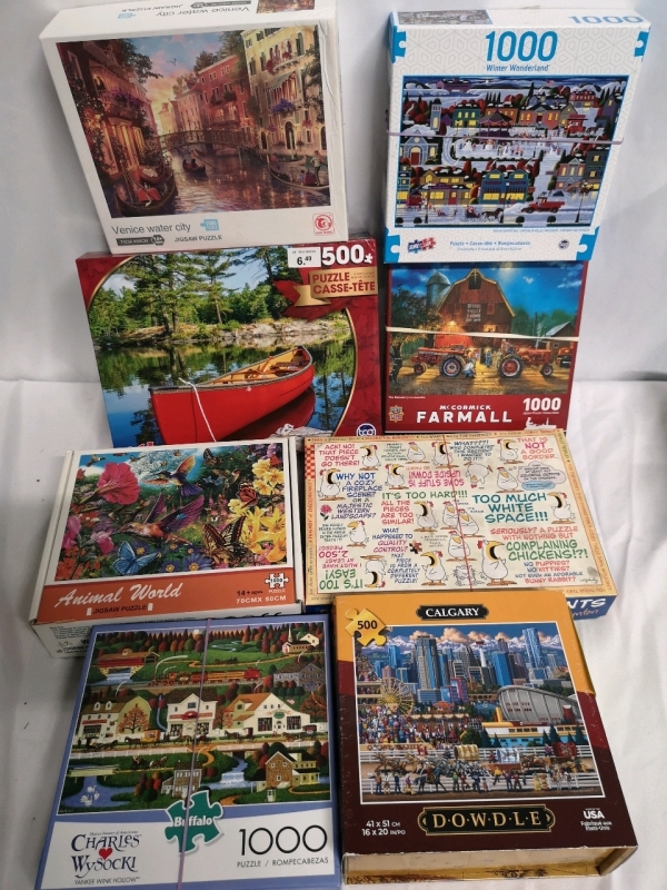 8 Puzzles 500 to 1000 Pieces -