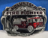 New | Metal Volunteer Fire Fighter Belt Buckle | 3.5" Wide